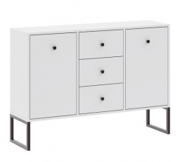 LINEA 2D3S komód, Fehér/Fekete