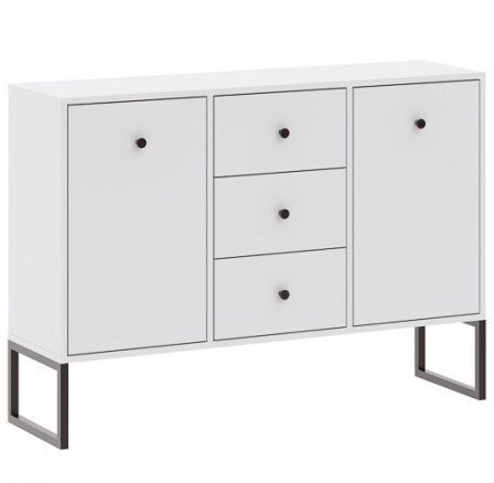 LINEA 2D3S komód, Fehér/Fekete