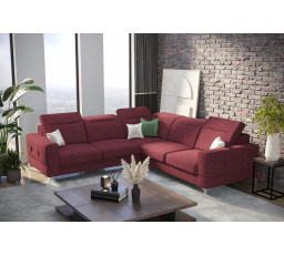 NAROŻNIK ROZKŁADANY MALIBU MAX 250x250 - prawa , Odcienie bordowego