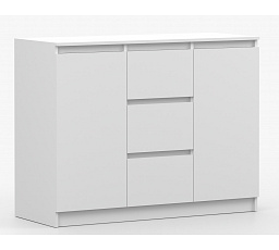 SOLO komód - 2D3S, Fehér Matt