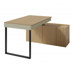 LUCA LC 10 L/P íróasztal, Eukaliptusz/Baltic Dune Tölgy