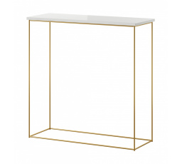 Milánó Konzol Arany+Fehér Fényes