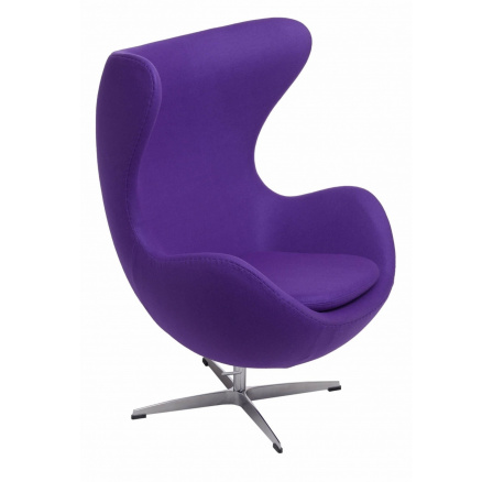 Tojás fotel lila kasmír 4 Prémium