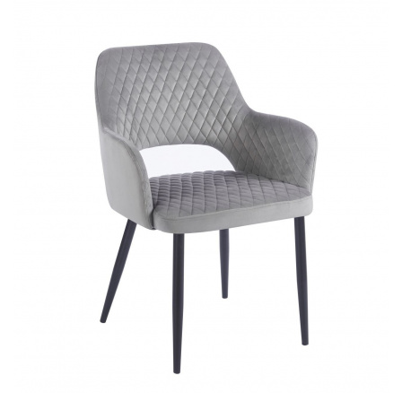 Velvet szék szürke - fekete keret K3-FX B