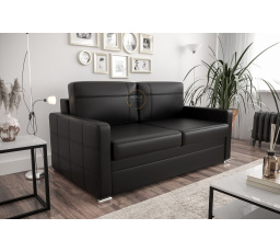 SOFA Z FUNKCJĄ SPANIA AVANTI IV 187CM - SKÓRA NATURALNA - Skóra czarna