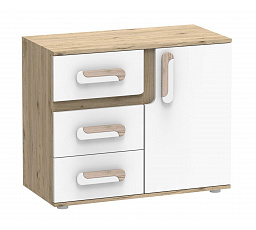 Komoda APETITO 08, Dub/Bílá