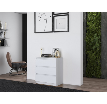 Komoda MALVÍNA M3, Bílá