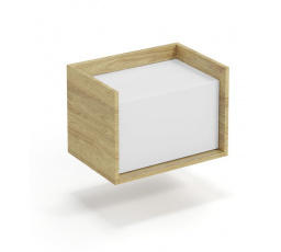 MOBIUS LOWBOARD 1D szekrény, természetes/fehér