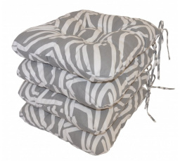 Sedák UNI látka šedobílá mozaika set 4 kusy