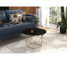 LIAM Dohányzóasztal Arany+Fekete