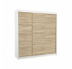 Tolóajtós szekrény MEGAN 200 Fehér+Sonoma