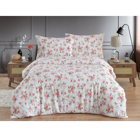 Povlečení francouzské krep 220x220, 70x90 Rosario red