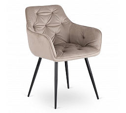 Krzesło MODESTO Beżowe Welurowe