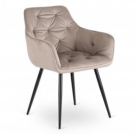 Krzesło MODESTO Beżowe Welurowe