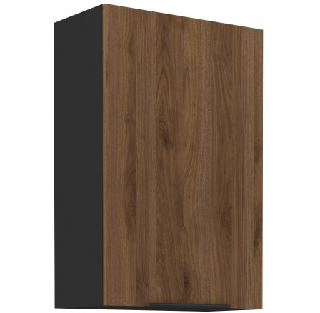 Horní skřínka MONZA - 60 G-90 1F, Černá mat/Ořech