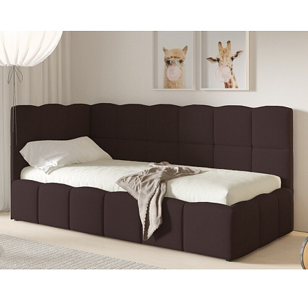 TUNIS ágy 200 x 120, magas oldalfal, Velutto 17, balos TUNIS ágy 200 x 120, magas oldalfal, Velutto 17, balos
