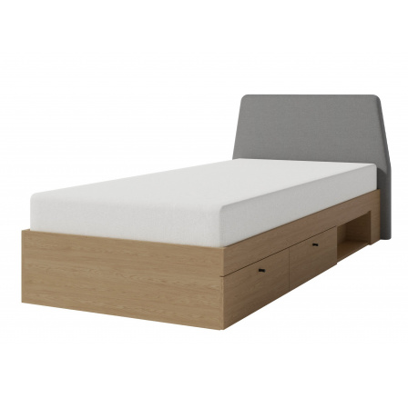 ALESSIO AE 12 L/P ágy, Eukaliptusz/Baltic Dune Tölgy
