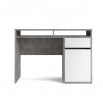 Psací stůl FELIX 488, Bílý lesk/ šedá