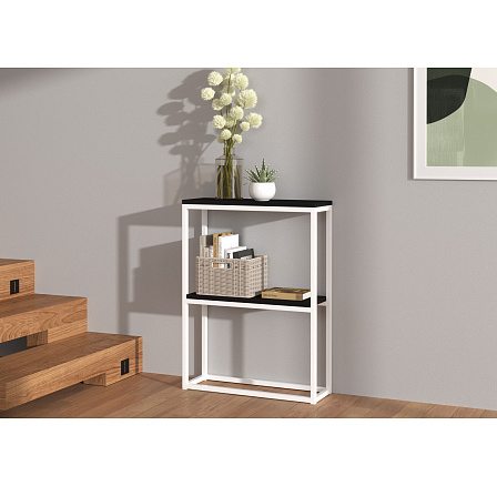 MASON Konzol Asztal Fehér+Fekete