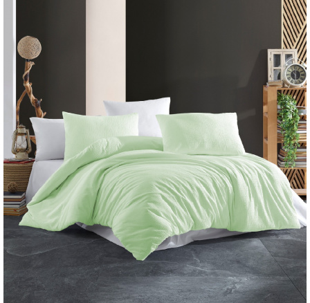 Povlečení krep UNI 140x200, 70x90cm Zelené