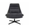 FELICIA RAVEN Fotel, Sötétszürke 18/Fekete Ökobőr 244