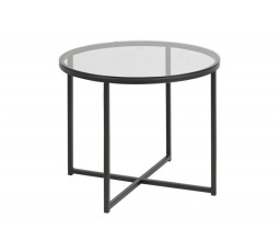 Kerekasztal Cross üveg/fekete