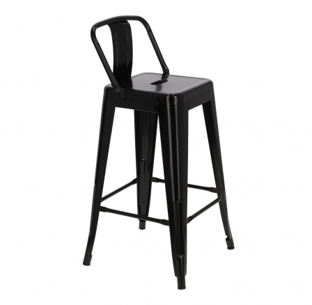 Paris Back rövid bárszék 66cm fekete insp. Tolix Paris Back rövid bárszék 66cm fekete insp. Tolix
