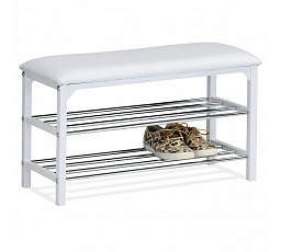 Botník, kov, bílá, 83168-13 WT