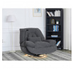 Polohovací křeslo, elektrické zabudované ovládání, šedá, látka, TV-7089 GREY2