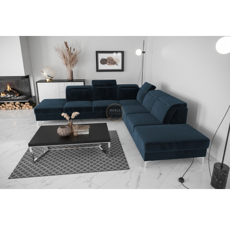 NAROŻNIK ROZKŁADANY OSLO MAX 295x295 - lewa , Odcienie granatu