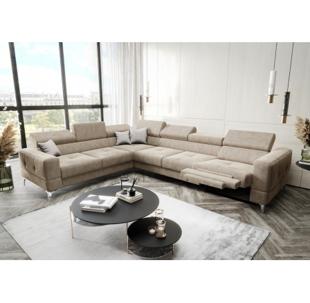 NAROŻNIK ROZKŁADANY TOSCANIA MAX RELAX 320×250 - lewa , Odcienie beżu