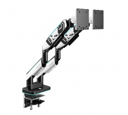 Kettős monitor tartó 49 hüvelykes, fehér-fekete X-Arm Dual RGB