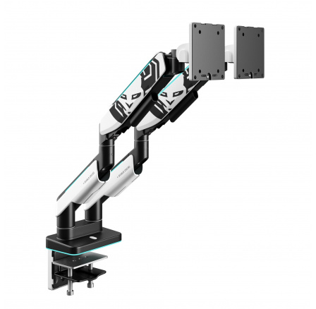 Kettős monitor tartó 49 hüvelykes, fehér-fekete X-Arm Dual RGB