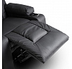 Fotel Rozkładany Masujący BOX Czarny Ekoskóra