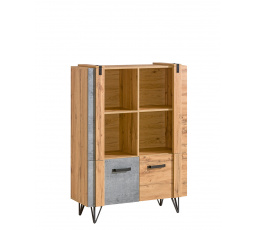 LOFTER polc - LO4, Wotan Tölgy + Millenium Beton