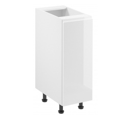 ASPEN D30 alsó konyhaszekrény - Bal, Fehér/Fényes fehér