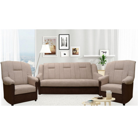 Sedací souprava Panda S 3+1+1, Aston 02/04 béžovohnědá