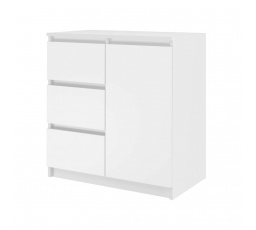 Komoda Malvína 1D3S, bílá