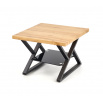 XENA KWADRAT dohányzóasztal, fekete/természetes tölgy