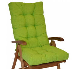 Polstr na teakové zahradní křeslo vysoké - látka světle zelený melír