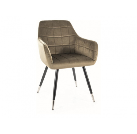KRZESŁO NUXE VELVET CZARNY/CHROM STELAŻ/OLIWKA BLUVEL 77 KRZESŁO NUXE VELVET CZARNY/CHROM STELAŻ/OLIWKA BLUVEL 77