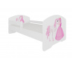 Ágy matraccal és korláttal PEPE PRINCESS AND HORSE 140x70 Fehér