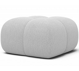 Kárpitozott puff Covio, fehér Bouclé Royal 01 85x52