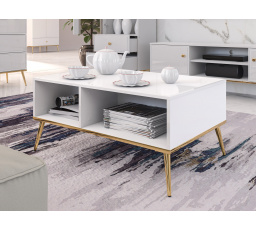 Goldin 08 Biały alpejski/Biały połysk - stolik