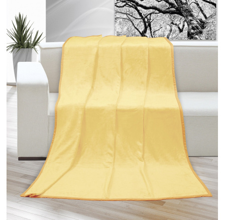 Deka micro jednolůžko 150x200cm světle žlutá