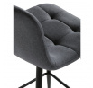 Barová židle, šedá, látka,AUB-X7015 GREY2