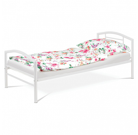 Jednolůžková postel 94x207cm, kov, bílá, BED-1900 WT