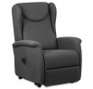 Polohovací křeslo, elektrické kabelové ovládání, šedá, látka, TV-1192 GREY2