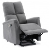 Polohovací křeslo, elektrické zabudované ovládání, šedá, látka, TV-929 GREY2