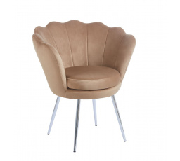 Velvet cappuccino fotel /ezüst lábak/ FR1-FX